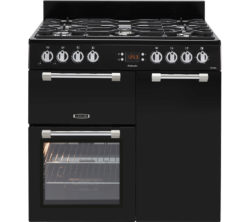 LEISURE  Cookmaster CK90G232K Gas Range Cooker - Black & Chrome